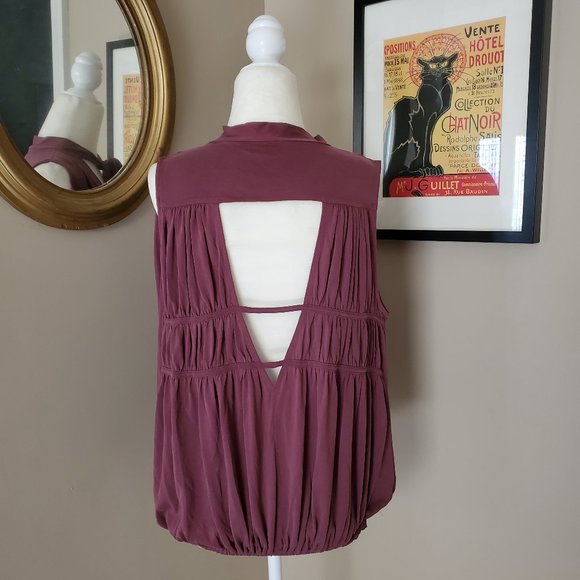 Free People Forget Me Not Tie-Neck Tank Shiraz XS - Picture 7 of 16